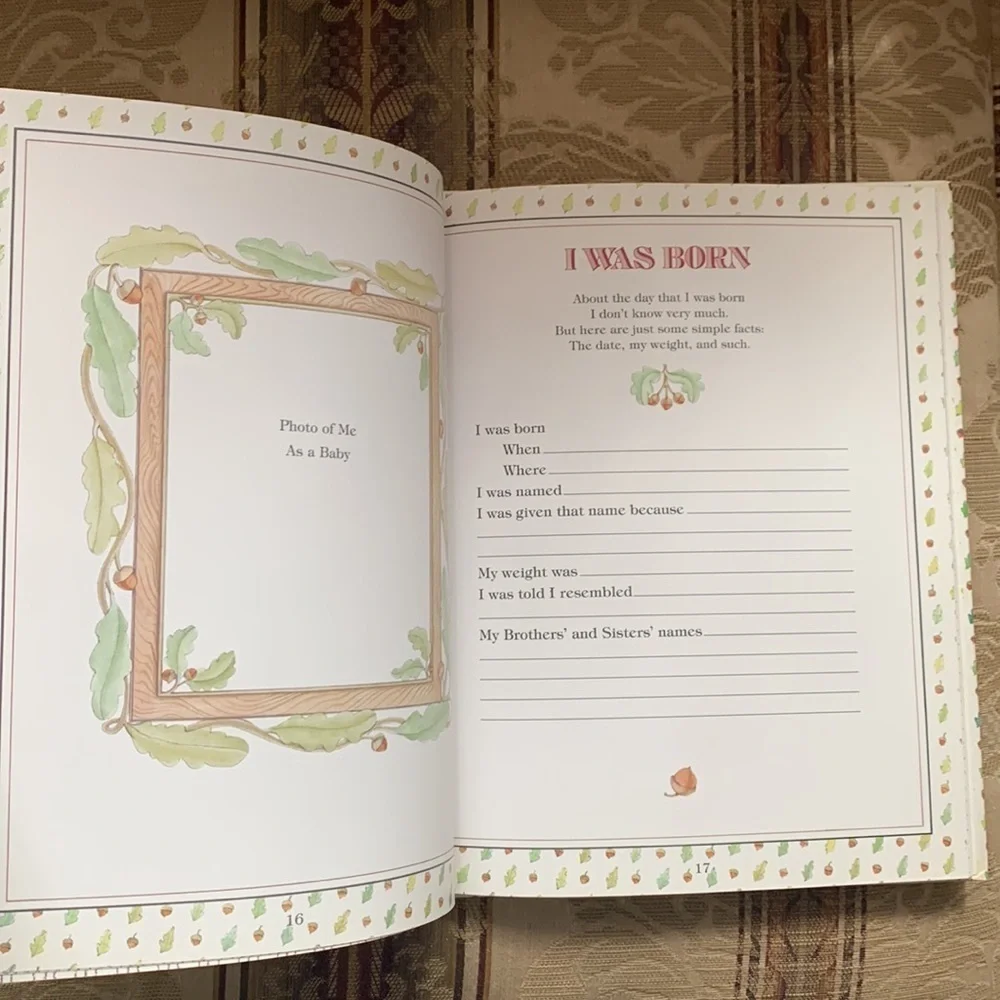 Vintage new grandparent memory book for your newborn heirloom